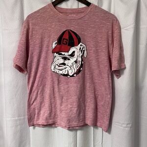 Women's Pro Edge Georgia Bulldogs T-Shirt Med VTG UGA Graphic Print Football EC